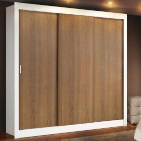 CLÓSET MDP CORREDIZO 205 X 170 X 46 CM CAFÉ CON 4 CAJÓNES