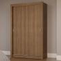 CLÓSET MDP CORREDIZA 2 PUERTAS 205 X 117 X 51 CM CAFÉ SIN ESPEJO