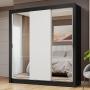 CLÓSET MDP CORREDIZO 205 X 170 X 51 CM BLANCO CON 2 ESPEJOS