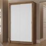 CLÓSET MDP CORREDIZA 205 X 117 X 51 CM BLANCO CON 2 CAJÓNES