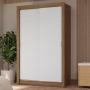CLÓSET MDP CORREDIZA 205 X 117 X 51 CM BLANCO CON 4 CAJÓNES