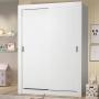 CLÓSET MDP CORREDIZO 205 X 117 X 46 CM BLANCO CON 4 CAJÓNES