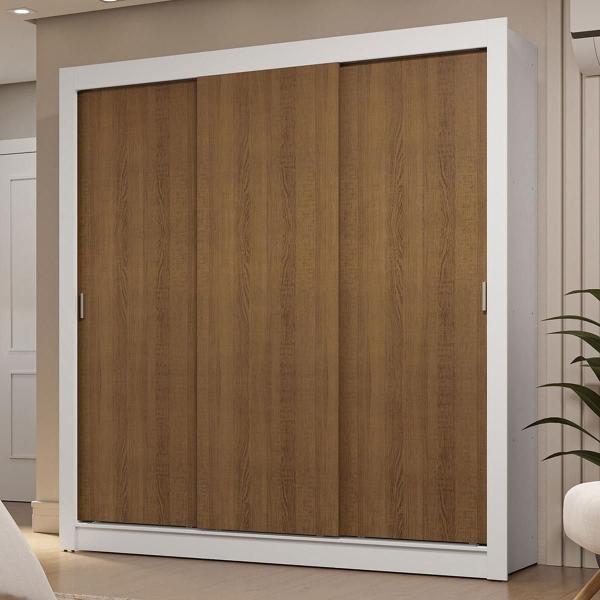 CLÓSET MDP CORREDIZO 205 X 170 X 51 CM CAFÉ CON 2 CAJÓNES SIN ESPEJO