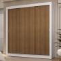CLÓSET MDP CORREDIZO 205 X 170 X 51 CM CAFÉ CON 2 CAJÓNES SIN ESPEJO