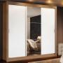 CLÓSET MDP CORREDIZO 205 X 170 X 46 CM BLANCO CON ESPEJO