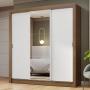 CLÓSET MDP CORREDIZA 205 X 170 X 51 CM BLANCO CON ESPEJO