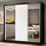 CLÓSET MDP CORREDIZO 205 X 170 X 46 CM BLANCO CON 2 ESPEJOS