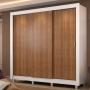 CLÓSET MDP CORREDIZO 215 X 170 X 46 CM CAFÉ CON 4 CAJÓNES