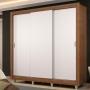 CLÓSET MDP CORREDIZO 215 X 170 X 46 CM BLANCO CON 4 CAJÓNES SIN ESPEJO