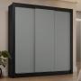 CLÓSET MDP CORREDIZO 205 X 170 X 51 CM GRIS CON 4 CAJÓNES SIN ESPEJO