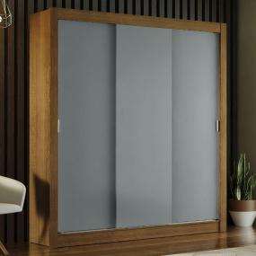 CLÓSET MDP CORREDIZA 205 X 170 X 51 CM GRIS SIN ESPEJO