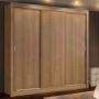 CLÓSET MDP CORREDIZO 205 X 170 X 46 CM CAFÉ CON 2 CAJÓNES
