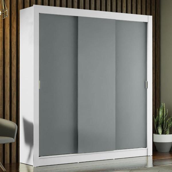 CLÓSET MDP CORREDIZA 205 X 170 X 51 CM GRIS SIN ESPEJO