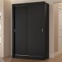 CLÓSET MDP CORREDIZA 205 X 117 X 51 CM NEGRO CON 2 CAJÓNES
