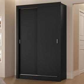 CLÓSET MDP CORREDIZA 205 X 117 X 51 CM NEGRO CON 2 CAJÓNES