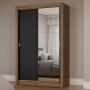 CLÓSET MDP CORREDIZA 205 X 117 X 51 CM BLANCO CON ESPEJO