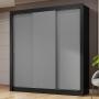 CLÓSET MDP CORREDIZO 205 X 170 X 51 CM GRIS SIN ESPEJO