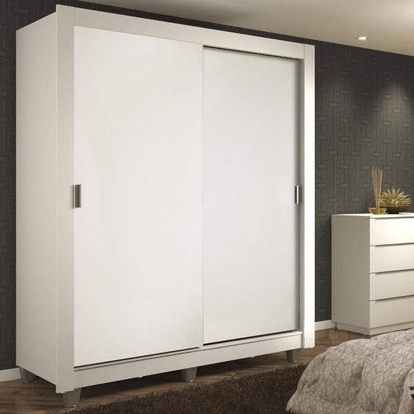 CLÓSET MDP CORREDIZA 215 X 117 X 46 CM BLANCO 2 CAJÓNES SIN ESPEJO