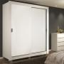 CLÓSET MDP CORREDIZA 215 X 117 X 46 CM BLANCO 2 CAJÓNES SIN ESPEJO