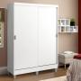 CLÓSET MDP CORREDIZO 192 X 120 X 53 CM BLANCO CON 2 CAJÓNES Y 2 PUERTAS