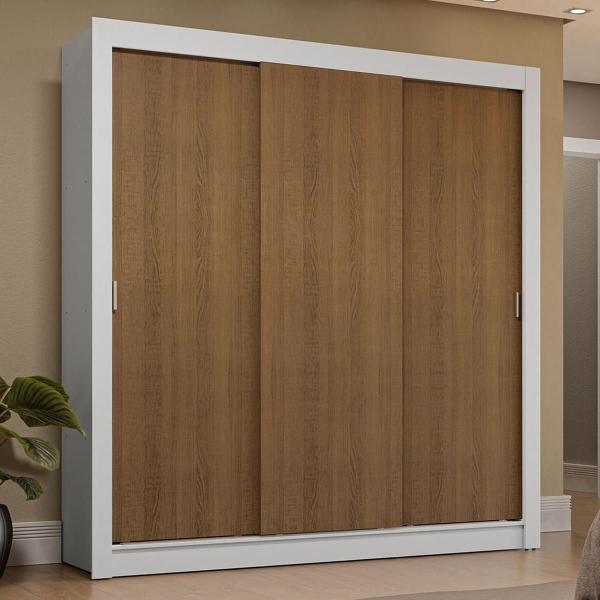 CLÓSET MDP CORREDIZA 205 X 170 X 51 CM CAFÉ CON 4 CAJÓNES