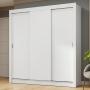 CLÓSET MDP CORREDIZO 205 X 170 X 51 CM BLANCO 3 PUERTAS SIN ESPEJO