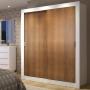 CLÓSET MDP CORREDIZO 205 X 117 X 46 CM CAFÉ CON 4 CAJÓNES SIN ESPEJO
