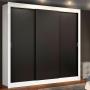 CLÓSET MDP CORREDIZO 205 X 170 X 46 CM NEGRO Y BLANCO CON 4 CAJÓNES SIN ESPEJO