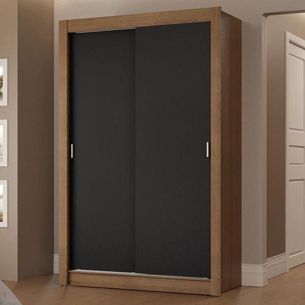 CLÓSET MDP CORREDIZO 205 X 117 X 51 CM NEGRO CON 2 CAJÓNES