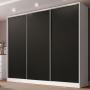 CLÓSET MDP CORREDIZA 218 X 231 X 55 CM NEGRO CON 4 CAJÓNES