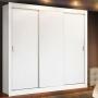 CLÓSET MDP CORREDIZO 205 X 170 X 46 CM BLANCO CON 2 CAJÓNES