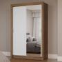 CLÓSET MDP CORREDIZO 205 X 117 X 51 CM BLANCO CON ESPEJO