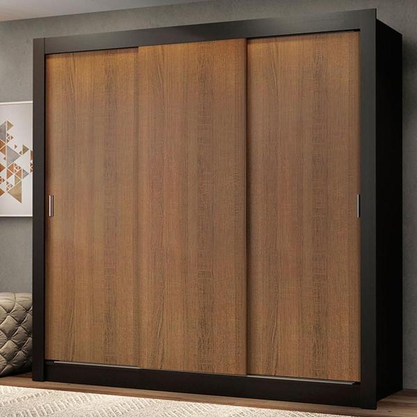 CLÓSET MDP CORREDIZA 205 X 170 X 46 CM CAFÉ SIN ESPEJO