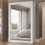 CLÓSET MDP CORREDIZO 205 X 117 X 51 CM BLANCO CON 2 ESPEJOS Y 2 CAJÓNES