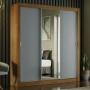 CLÓSET MDP CORREDIZA 205 X 170 X 51 CM GRIS CON ESPEJO