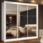 CLÓSET MDP CORREDIZA 205 X 170 X 51 CM BLANCO 3 PUERTAS CON ESPEJO