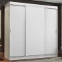 CLÓSET MDP CORREDIZO 205 X 180 X 54 CM BLANCO 4 CAJÓNES