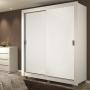 CLÓSET MDP CORREDIZO 215 X 117 X 46 CM BLANCO CON 4 CAJÓNES