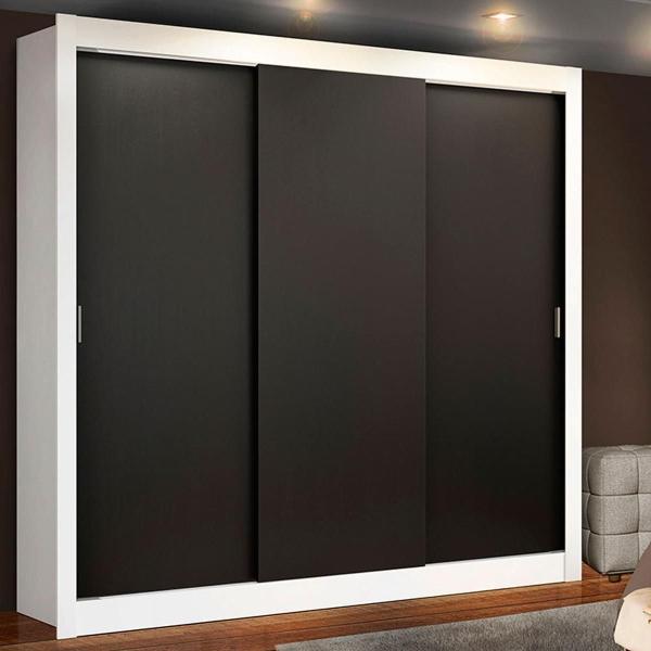 CLÓSET MDP CORREDIZO 205 X 170 X 51 CM NEGRO CON 2 CAJÓNES