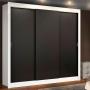 CLÓSET MDP CORREDIZO 205 X 170 X 51 CM NEGRO CON 2 CAJÓNES