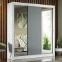 CLÓSET MDP CORREDIZA 205 X 170 X 51 CM GRIS CON 2 ESPEJOS