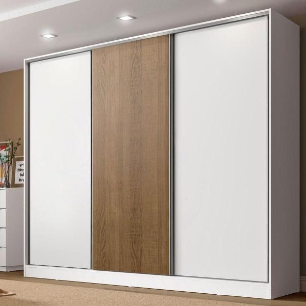 CLÓSET MDP CORREDIZO 218 X 231 X 55 CM BLANCO CON 4 CAJÓNES