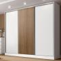 CLÓSET MDP CORREDIZO 218 X 231 X 55 CM BLANCO CON 4 CAJÓNES
