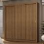 CLÓSET MDP CORREDIZO 205 X 170 X 51 CM CAFÉ CON 2 CAJÓNES