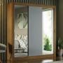 CLÓSET MDP CORREDIZA 205 X 170 X 51 CM GRIS CON 2 ESPEJOS