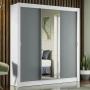CLÓSET MDP CORREDIZA 205 X 170 X 51 CM GRIS CON ESPEJO