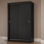 CLÓSET MDP CORREDIZO 205 X 117 X 51 CM NEGRO SIN ESPEJO