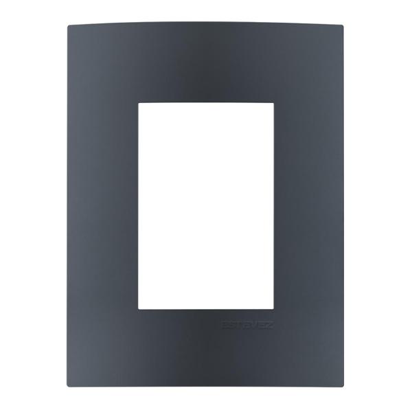 PLACA DE PARED DE 3 MÓDULOS GRIS OSCURO