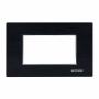 PLACA DE PARED DE 3 MÓDULOS ALUMINIO NEGRO PULIDO