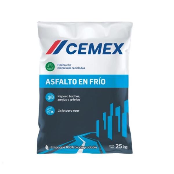 ASFALTO EN FRÍO CEMEX 25KG